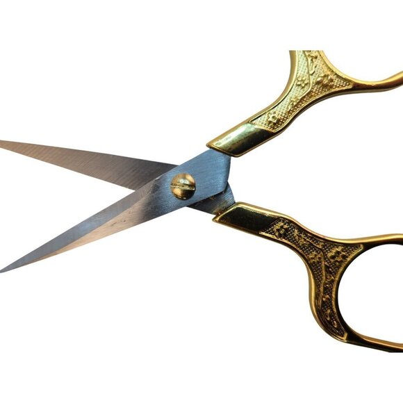 Stainless Steel 5" Embroidery Sewing Scissors With Intricate Design Gold-Silver - Picture 5 of 7